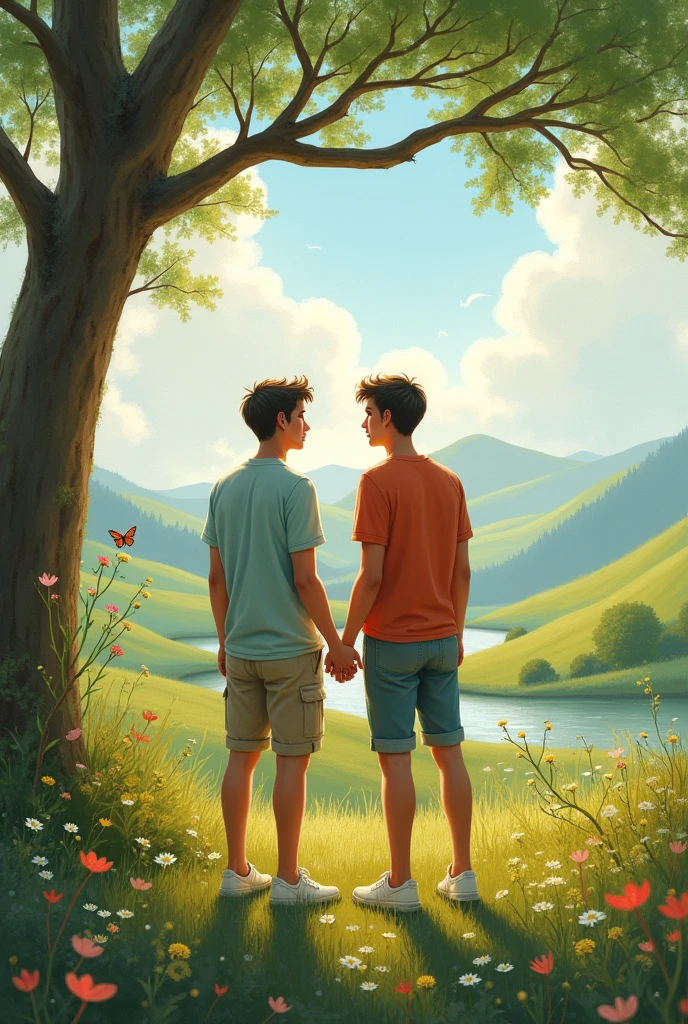 I want to gift my colleague a painting which symbolises Lovable friendship and he is junior male colleague to thank them for supporting me and encouraging me.
Please suggest nature painting to portray the same