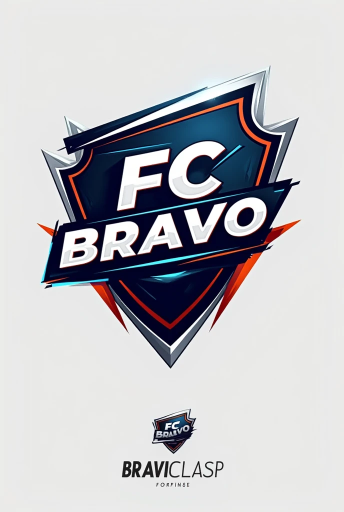 Make me a football logo and put fc bravo inside 