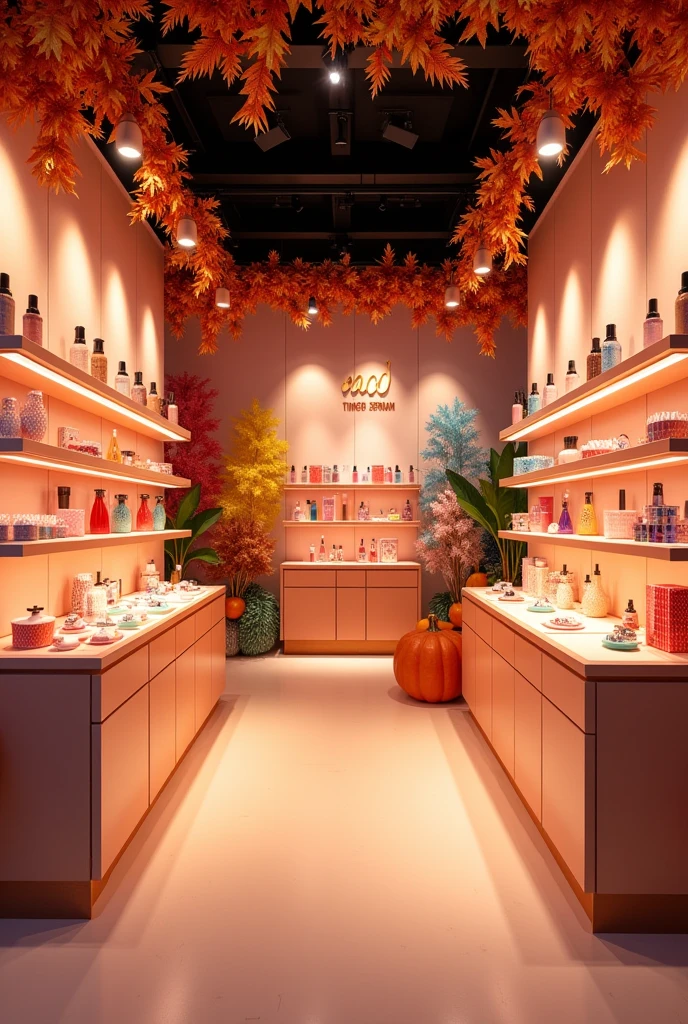 A temporary pop-up store or display themed around seasons or special event and decorate the space with seasonal colors and themes, and highlight the Tinted serum as a featured product. Include special offers or limited-edition packaging for my tinted serum

