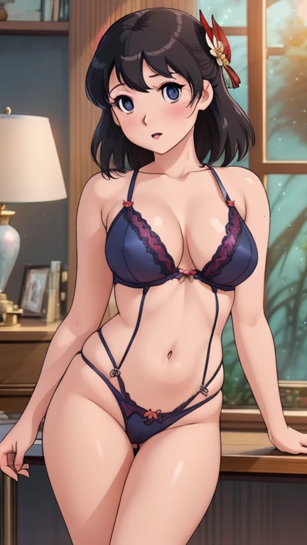 beautiful abstract t-shirt design, trending on pixiv, anime photorealistic style, high quality vector, beautiful busty Raiden Shogun wearing revealing lingerie, Genshin Impact, Final Fantasy, major cleavage, curvy but slender, dynamic pose, Diablo style isometric view, she is covered in body oil, looking at viewer, bdsm, ecchi, hentai, seductive, balanced design, perfect composition, innovative graphic design using high level machine learning and data science, professional quality, high resolution, 8k