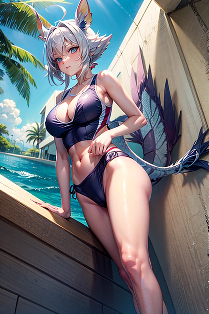 Mizutsune　School Swimsuit　tits　大きなtits　濡れたSchool Swimsuit　Groin　