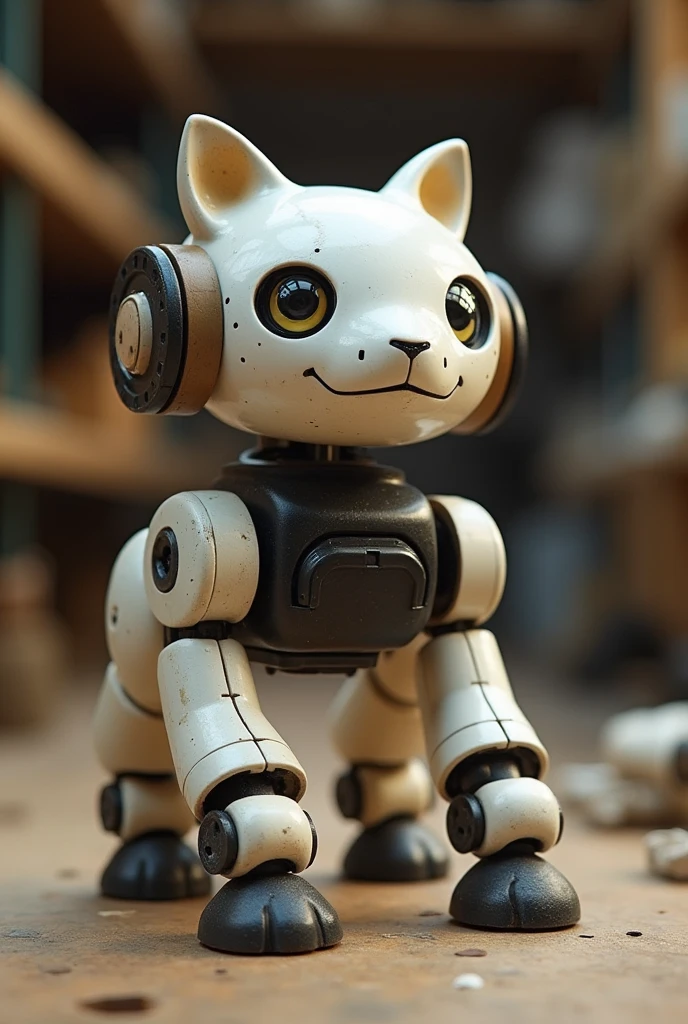 A beautiful (baby body) of a Mexican cat robot who is half human half robot on his face and showing his adorable cute feet!, (baby body), (short body), (body of a baby) , (cock), (big horse cock), (big ballsack),