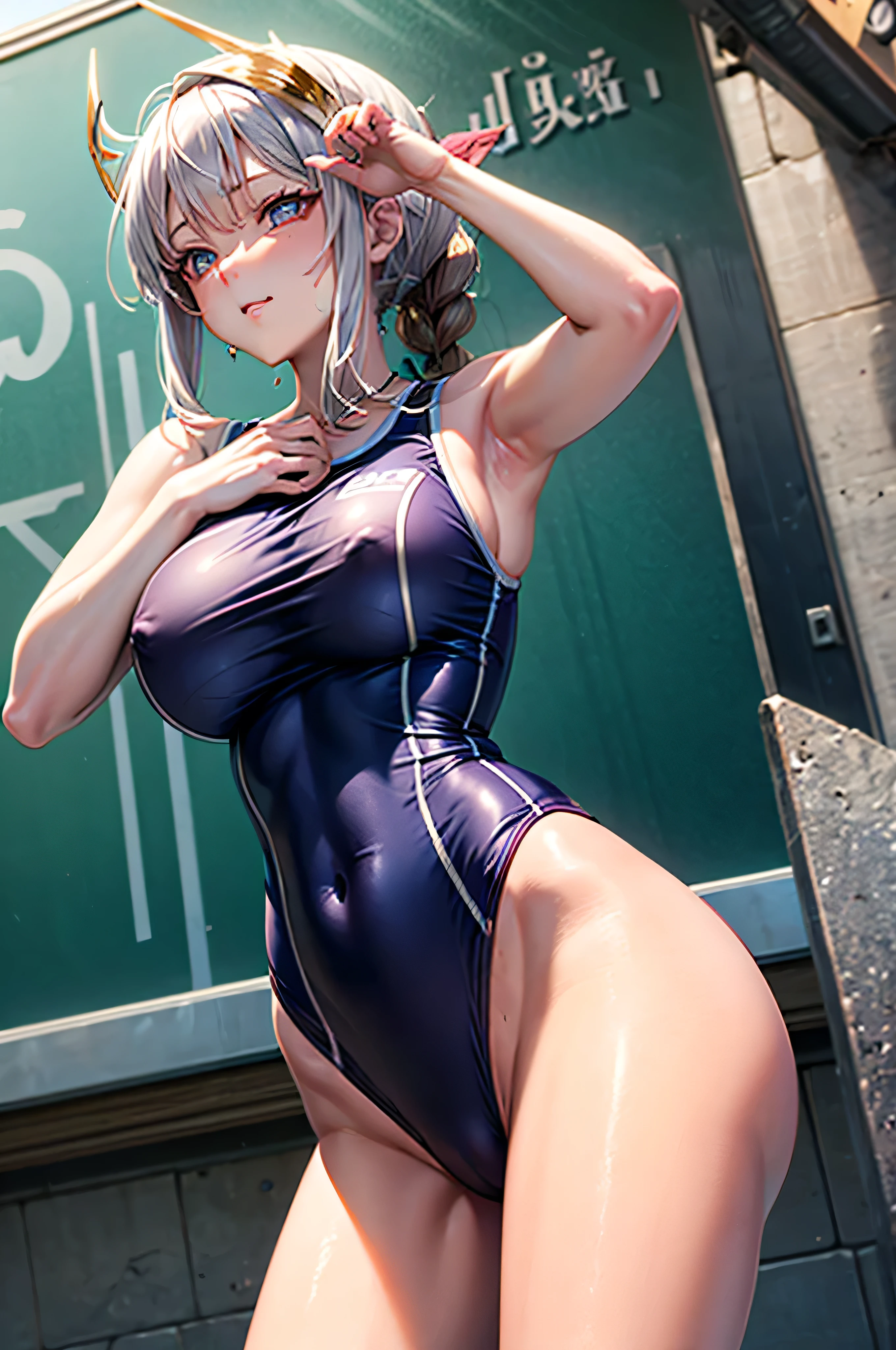 Mizutsune School Swimsuit tits 大きなtits 濡れたSchool Swimsuit Groin