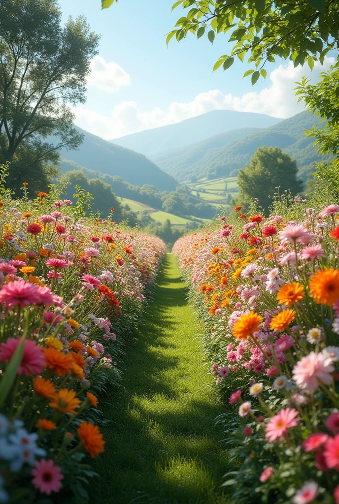 Perfect floral flower farm, Portrait of a beautiful floral flower farm with many flowers all over, floral flower farm, real floral flower farm, floral flower farm, intricate details.real floral flower farm, straight head face, Straight body.floral flower farm, perfect full image,  perfect floral flower farm, floral flower farm, flower farm backgrounds natural photographic