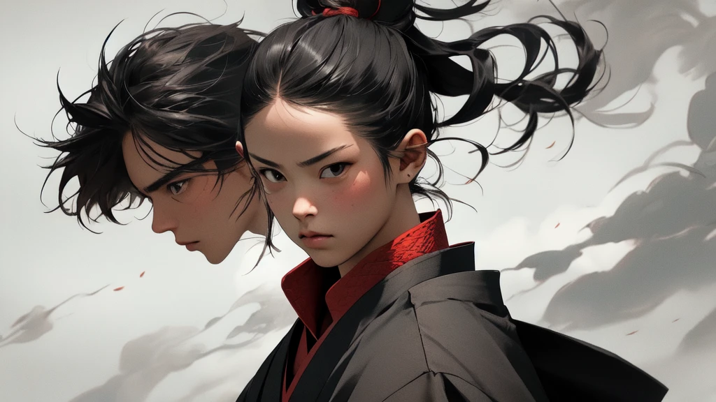 Brave and powerful samurai