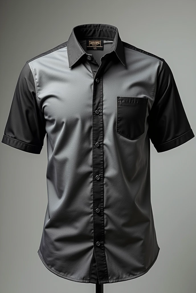 Design a beautiful gray and black shirt.