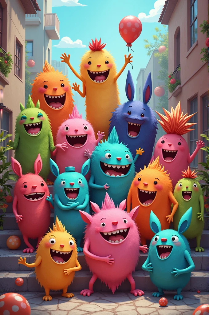 Create multiple cartoon characters 