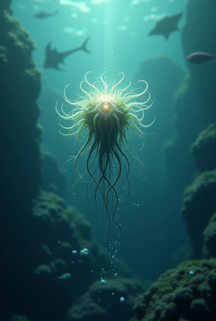 The seed grew in the depths of the ocean 
