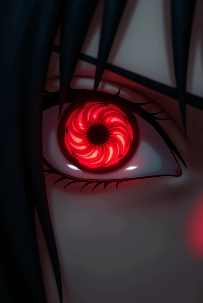 A realistic deep colour sharingan eyes