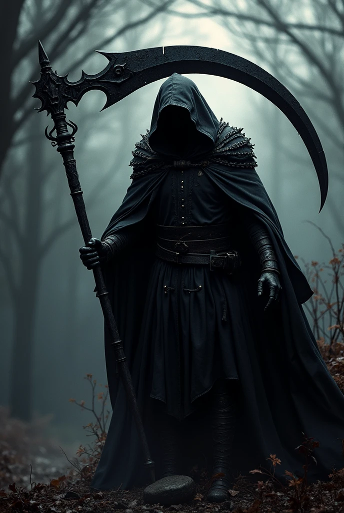 Black Grim Reaper Scythe Novel Cover