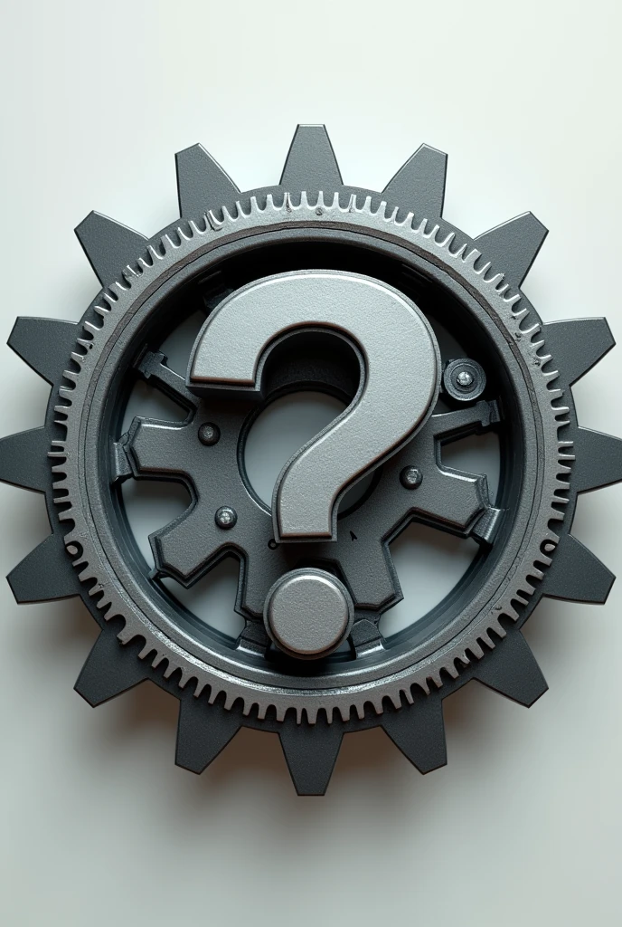 Gear with question mark in the middle