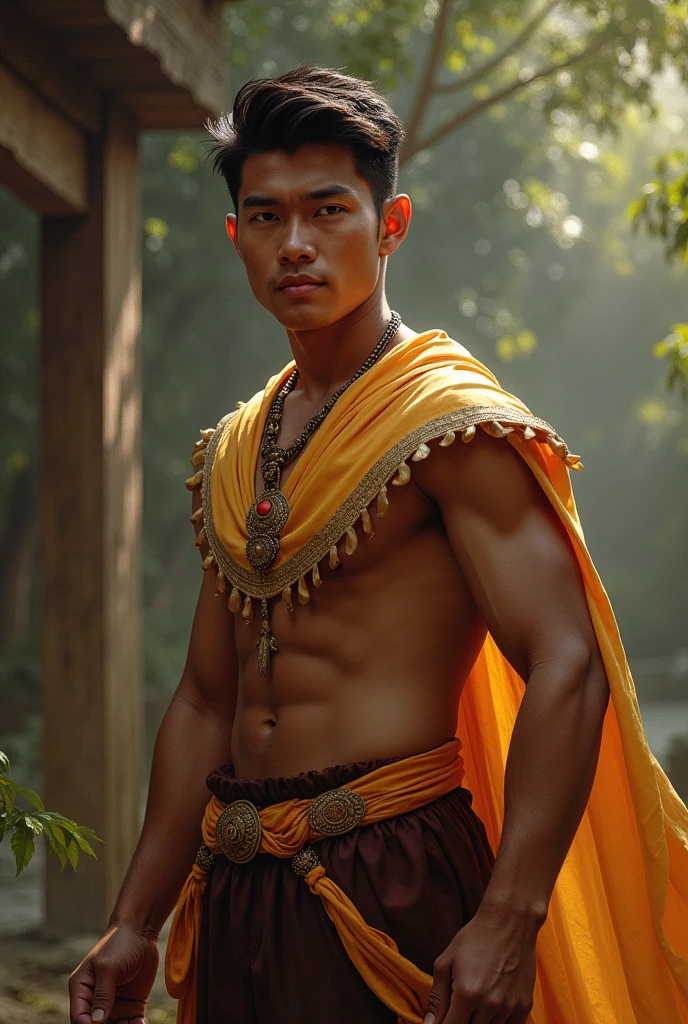 A young, handsome, brown, leader in the old times in the Philippines, he is not that rich