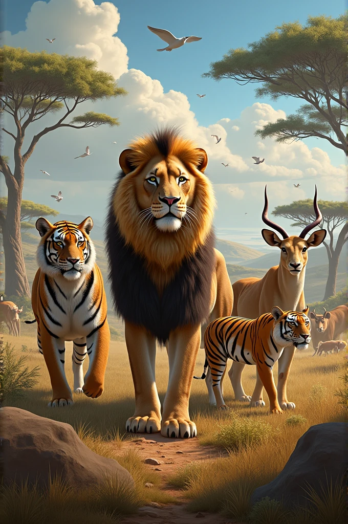 Create a wild animals image