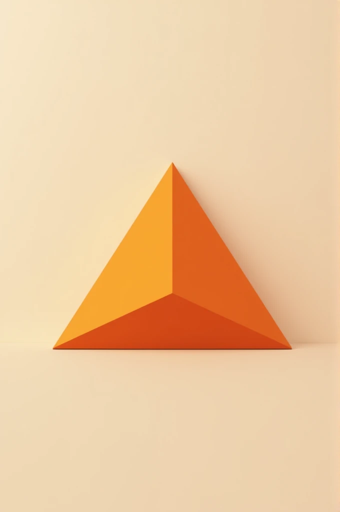 Create an orange triangle logo that means moving forward.