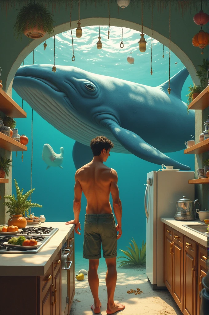 Whale Kitchen, Young Man Under Tan Skin