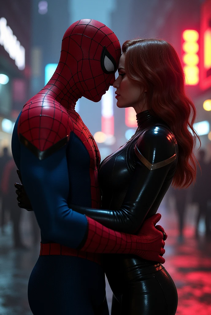 Spider-Man kiss black widow