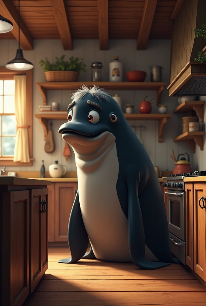 Whale Kitchen, Southern style, dark skin, short hair