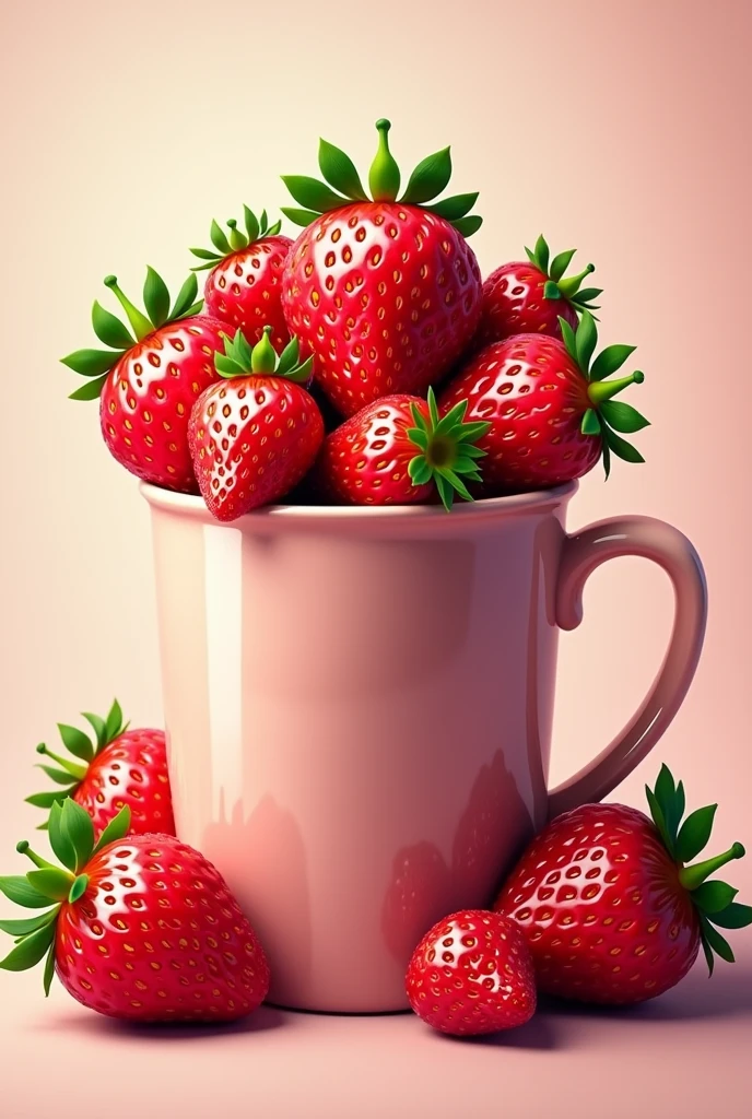 A cup full of fresh strawberry 