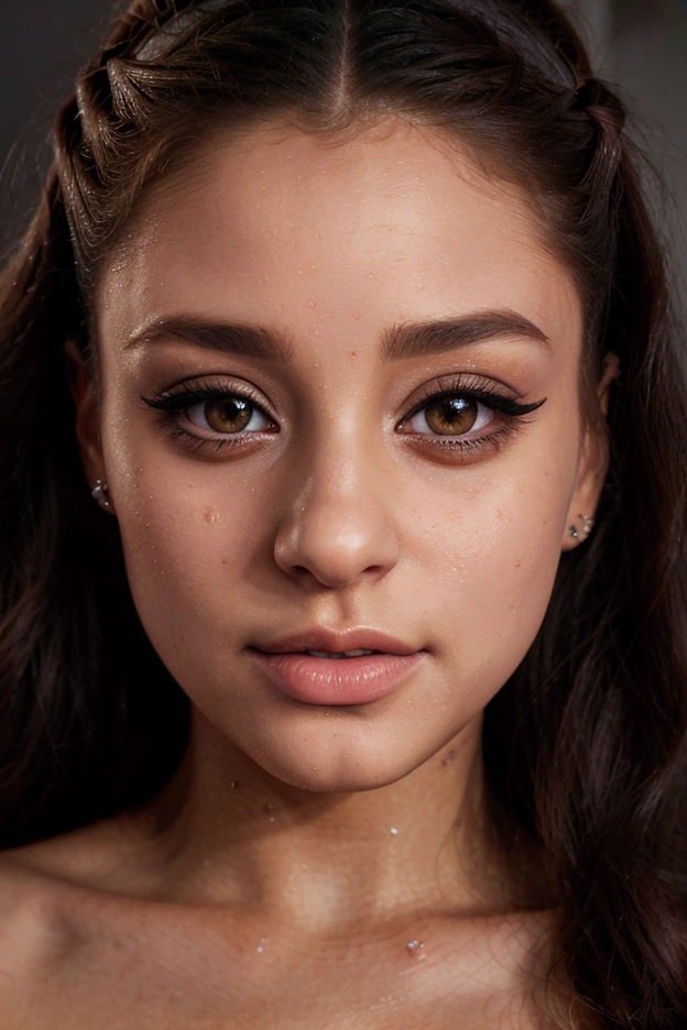 ariana grande, beautiful detailed eyes, beautiful detailed lips, extremely detailed face, long eyelashes, photographic, portrait, closeup, high quality, intricate detail, hyperrealistic, 8k, photorealistic, masterpiece, vibrant colors, dramatic lighting, chiaroscuro, cinematic, ethereal