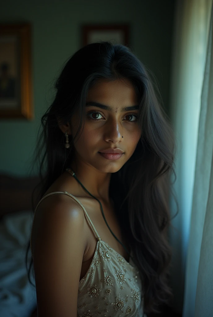 A girl who is not in this world but she takes mirror selfie with her mobile at home and she is an Indian girl she is with mobaile mirror selfie this is perfect but face is unique normal bulk body face nahi dikhana chahiye