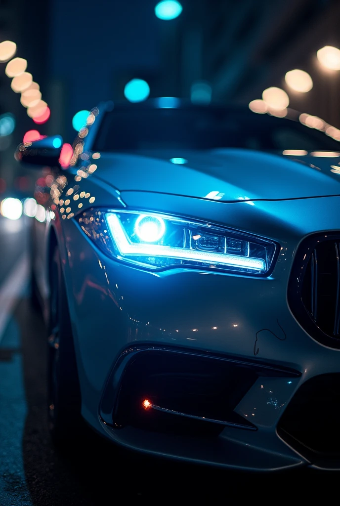 Car headlight led bulbs for advertisment 
