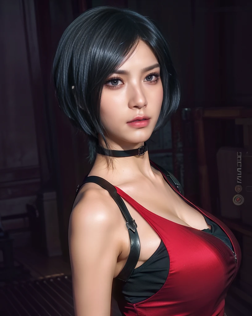 amazing detailed portrait of Ada Wong, highly detailed and realistic face with symmetrical features, ultra realistic skin texture, perfect body, extremely detailed facial characteristics, realistic lighting, best quality, 4k, 8k, high resolution, masterpiece, ultra-detailed, photorealistic, vivid colors, studio lighting, physically-based rendering