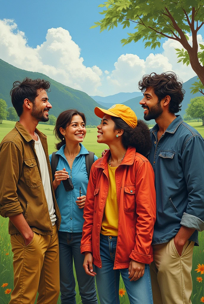 Look around and observe the people around you: your friends, your family and your neighbor or the nature.

2. Describe them through a drawing or painting applying the principles of design based on what you see in their faces or actions as they exercise the freedom of expression in their daily lives