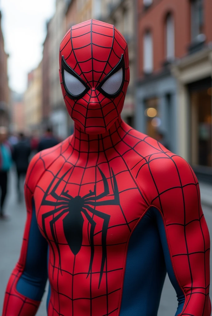 Mr. Gibran wearing a spiderman costume ,sweating
