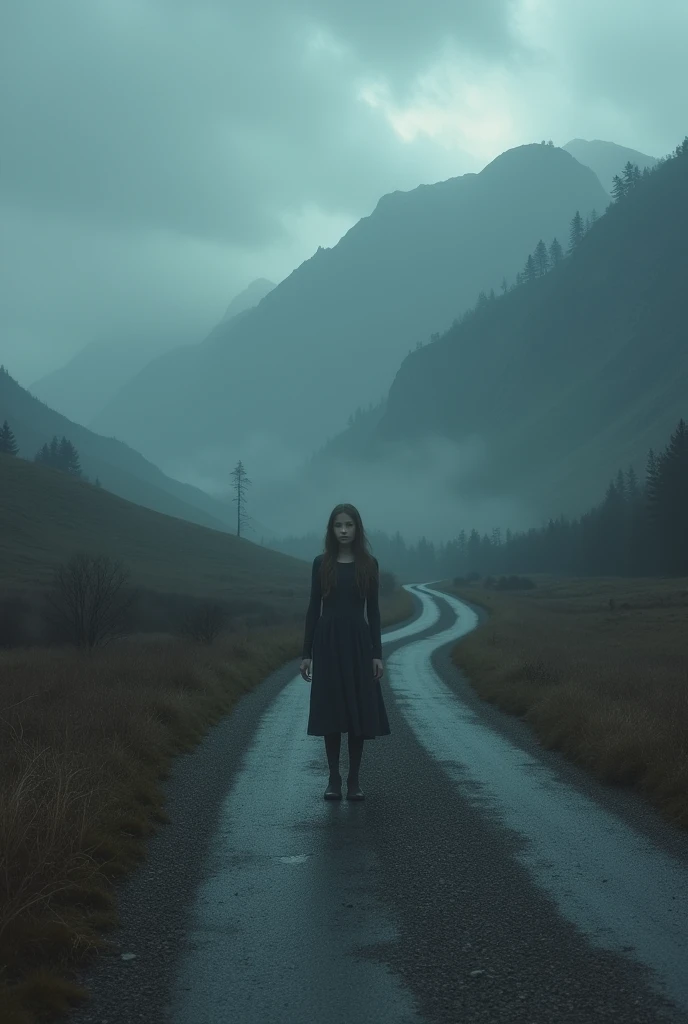road, girl, Scene being talked about, haunting, Large target