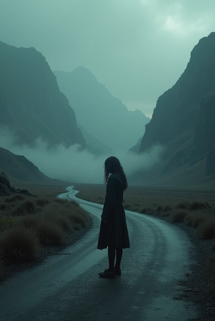road, girl, Scene being talked about, haunting, Large target
