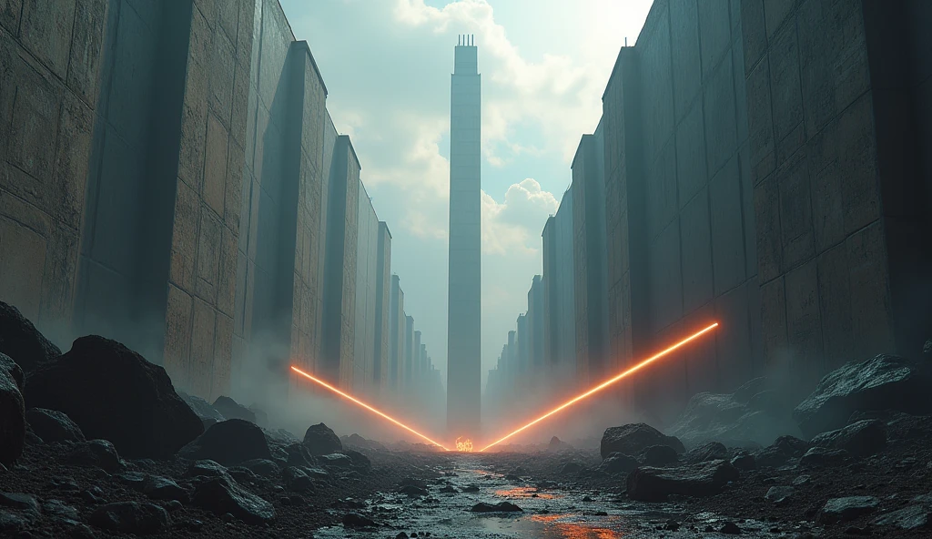 masterpiece:1.2), (best quality:1.2), 8K, HDR, Extremely detailed, ((Reality)), Professional lighting, Movie Lighting, fashion photography, Ambient Lighting, background, Daytime, epiC Photos, flame，City Wall， Broken earth，laser，smoke，很有冲击感的background