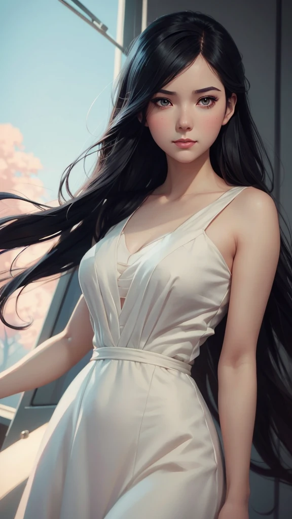 a close up of a woman with long hair and a dress, artgerm and atey ghailan, beautiful digital artwork, adorable digital painting, cute detailed digital art, beautiful character painting, beautiful digital illustration, style artgerm, artgerm and lois van baarle, in the style of ross tran, inspired by Ross Tran, stylized anime