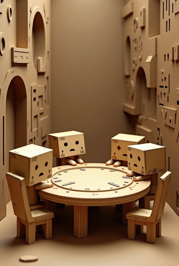 Cardboard style poker 