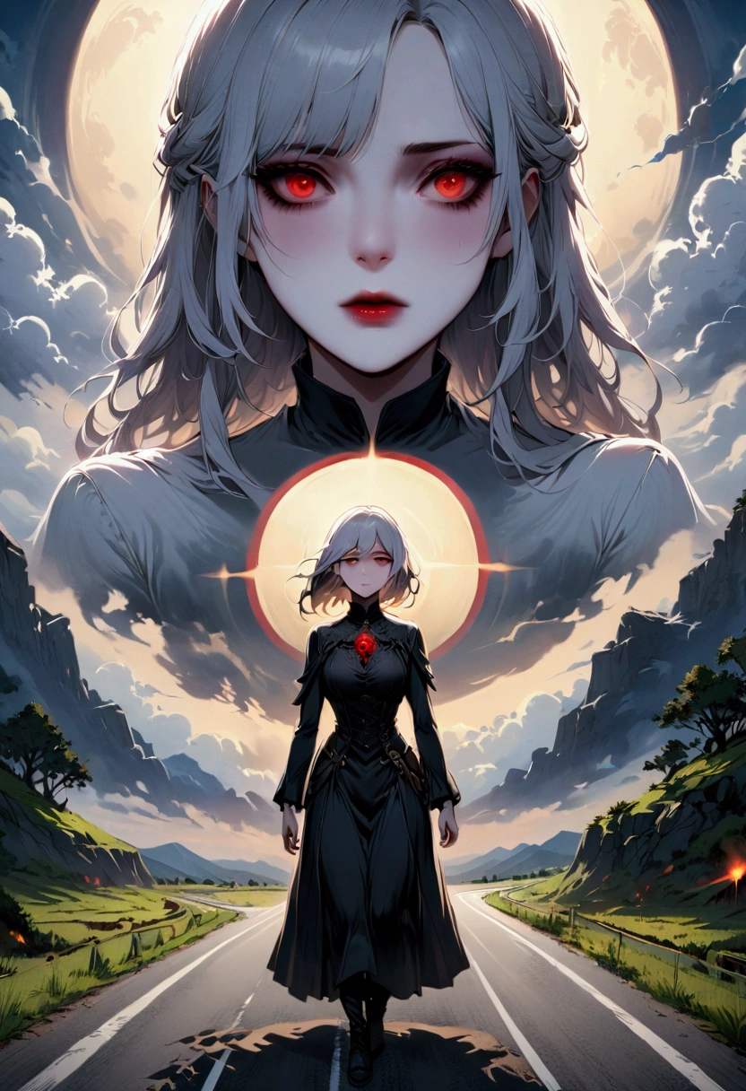 road, girl, Scene being talked about, haunting, Large target