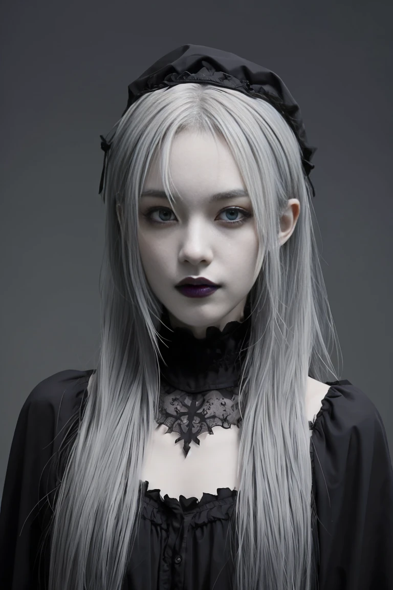 Gray Hair Girl Gothic