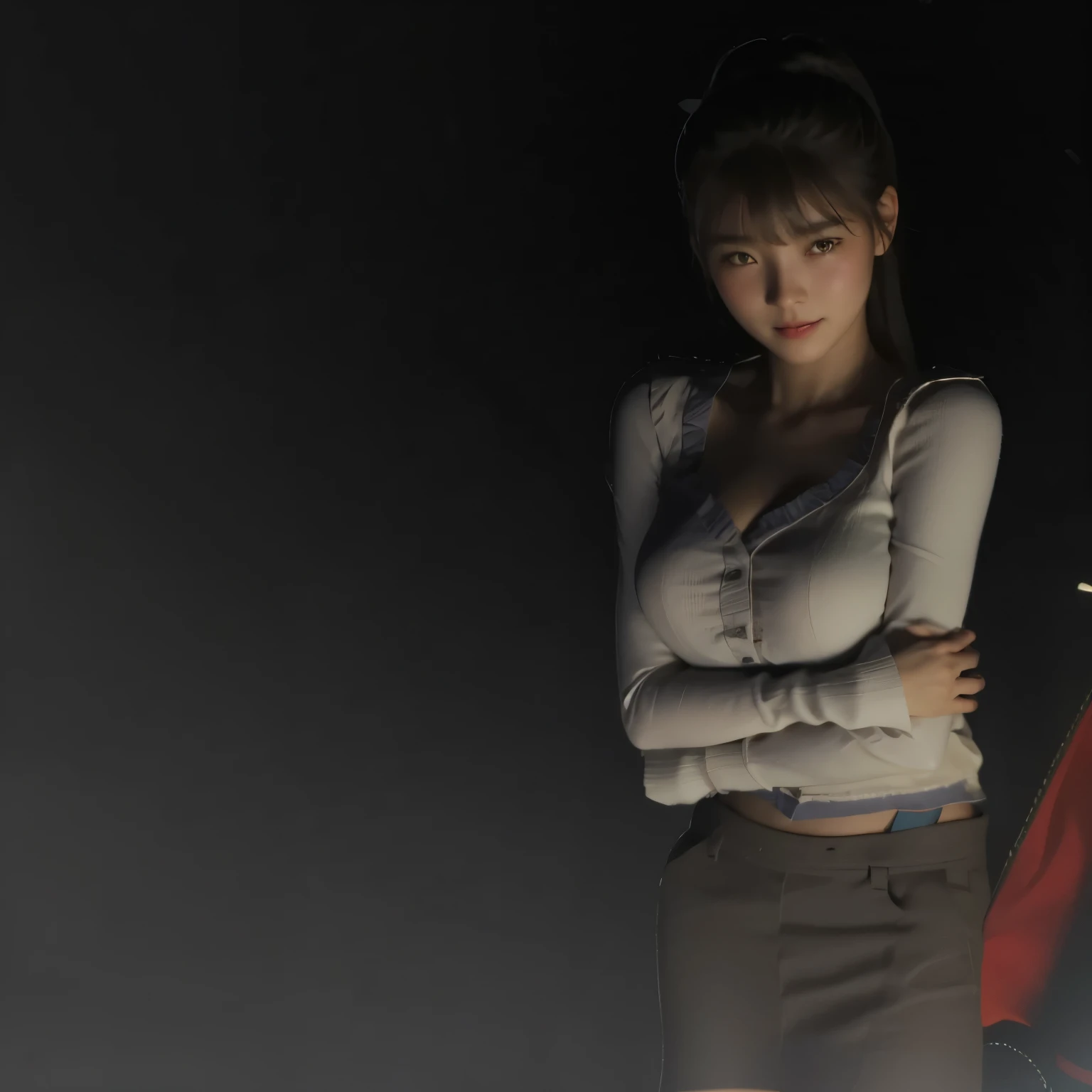 (Detailed CG、Unity、8k wallpaper)、(Very delicate and beautiful)、(masterpiece)、(Highest quality:1.2)、(Ultra-high resolution:1.3)、(Beautiful realistic Asian),Beautiful lighting、Perfect Lightning、Realistic Shadows、Fine skin、Very detailed、Detailed face and eyes、Realistic eyes、Sharp pupils、Huge , In the classroom、School、sunset、Beautiful Face、Blurred Background、(Japanese women)、Glowing Skin、Side Up、Beautiful black hair、Blunt bangs、Japan High School Sailor Uniform、Pleated mini skirt、A kind smile, ((Tabletop, Highest quality)), (Glowing Skin), Cinema Lighting, Physically Based Rendering, Award-winning, Very detailedな肌, Very detailedな顔, Beautiful eyes in every detail, Carl Zeiss 85mm F/1.4, (Cowgirl:1.3), (cumin , Chest and thighs), she&#39;Very cute 16 years old , (Brown Hair, Straight Long Hair, Open your eyes, Round face), Big cleavage, (Sailor blouse, I pulled up my pleated skirt myself:1.3), Watching from afar, (Spread your legs, Focus on the thighs),art、