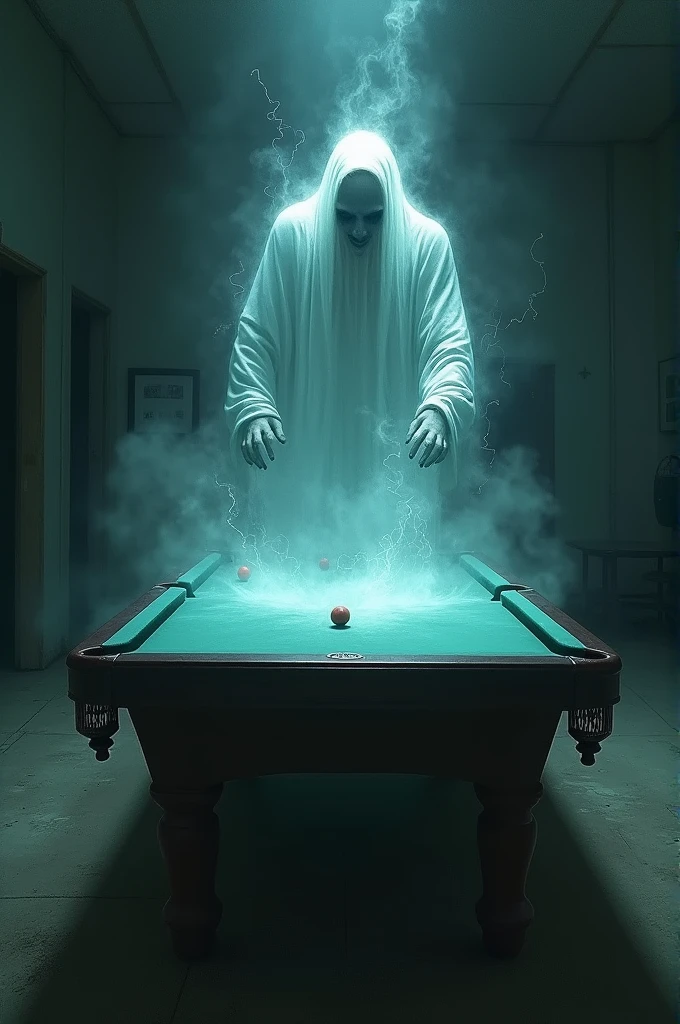 Scare on a pool table