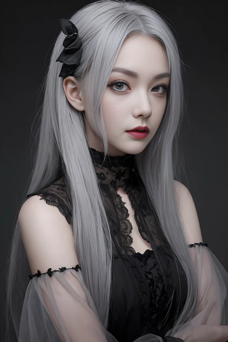 Gray Hair Girl Gothic