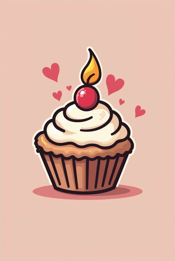 Make a cake logo with the brand name Baked by Fk