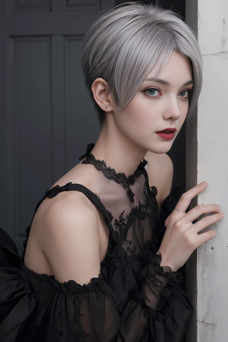 short Gray Hair Gothic