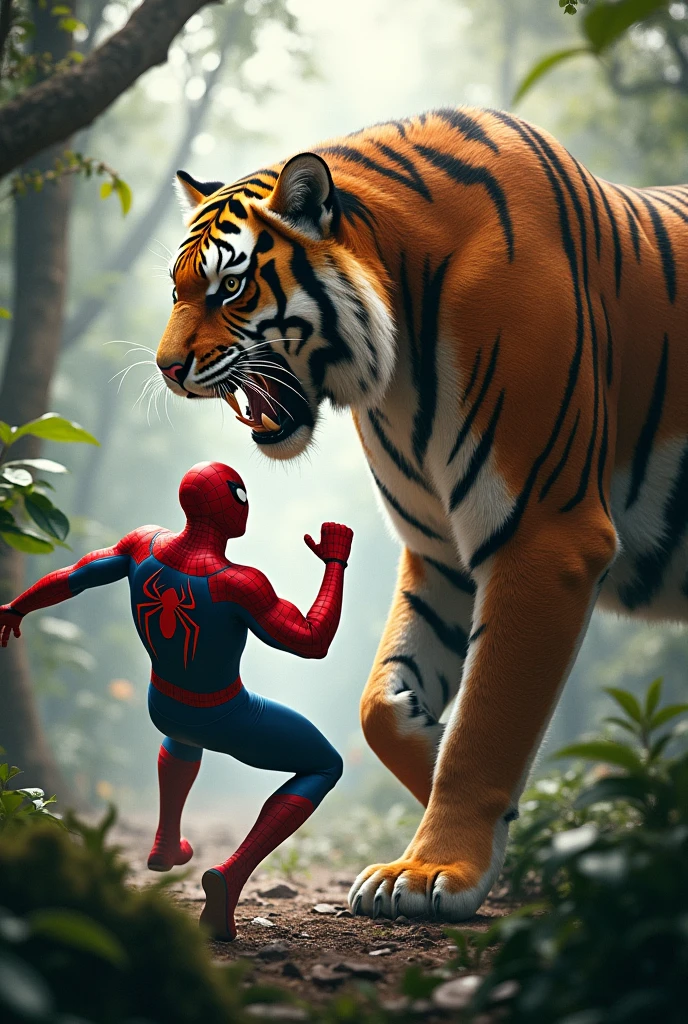Spiderman vs bangle tiger