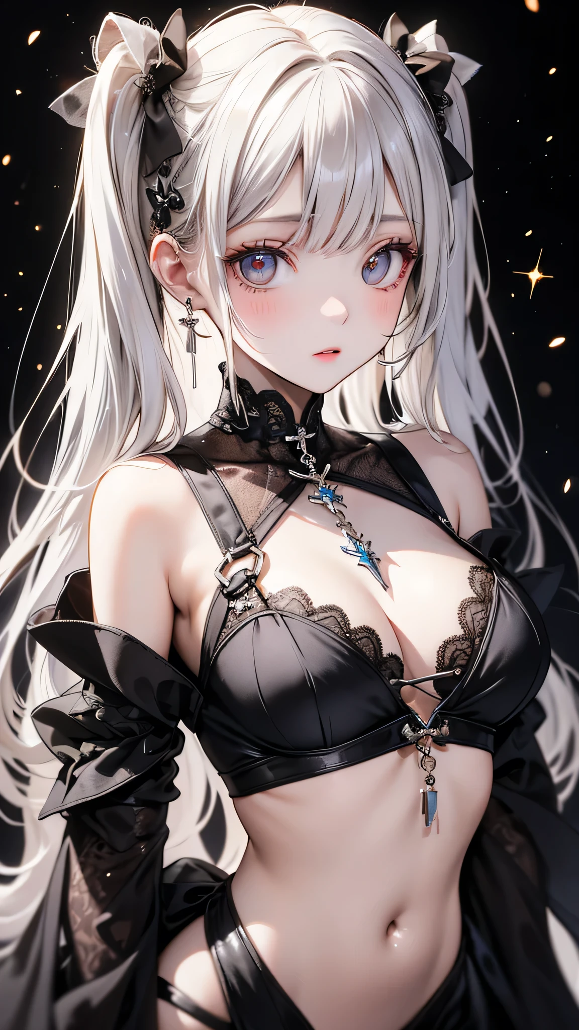 absurdes ,masterpiece, maw office, 4K, High resolution, Highest quality, 1girl w center screen with beautifulface, white_hair. (Black costume:1.2),Deep Darkness, Front hair, chest, Eyebrow_appear_Through_hair, hair_ornament, Light_particle, length_hair, Lookwg_w_Audience, Moderate_chest, Surface of Sand Dunes, 一人w, zero間, star_(zero), starry_zero, Tww tails, very_length_hair, yellow_eye, transparent, see-Through,(background_Giedi_prime_Sand Dunes:1.0), (Innocent face:1.1), beautiful eye, volumetric Lightwg, True Shadow.