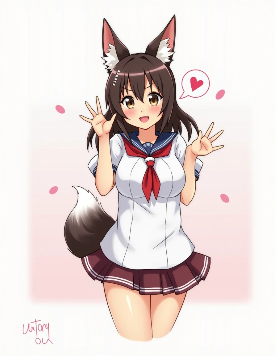 1 girl,hakama,wolf tail,wolf ear,black long hair,big breasts,sit astride,cum,drooling,right pupils,crouching,claw pose,girl_on_top,straddling