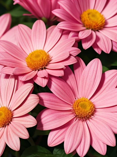 pink background, flowers