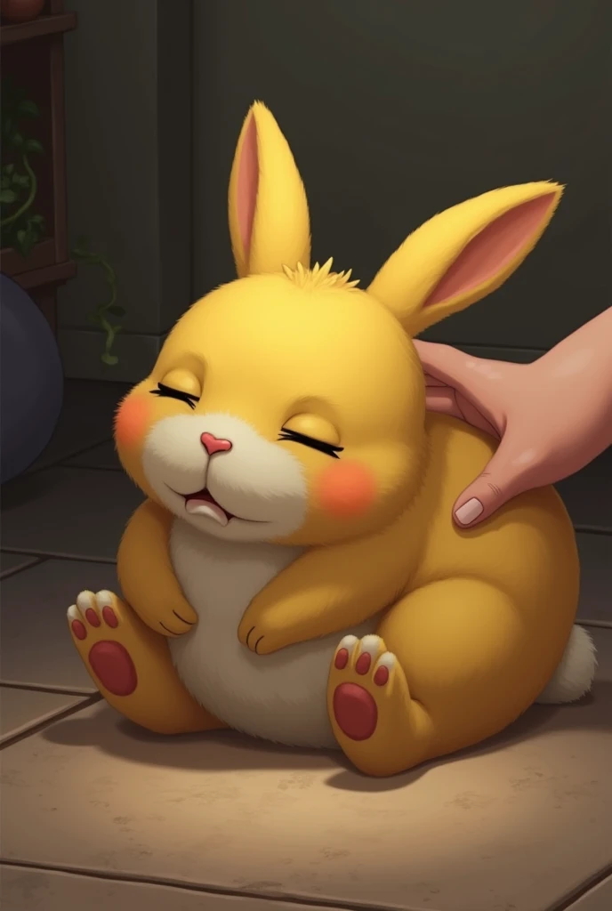 sick yellow rabbit owner