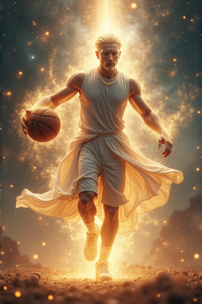 God dribbling a basketball 