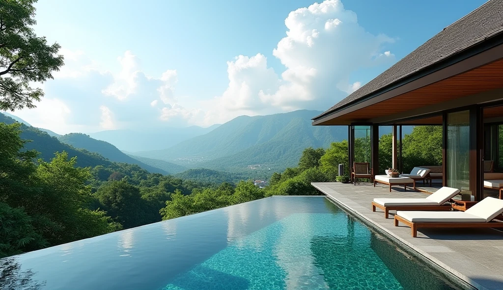 pool villa, Thailand, mountain view