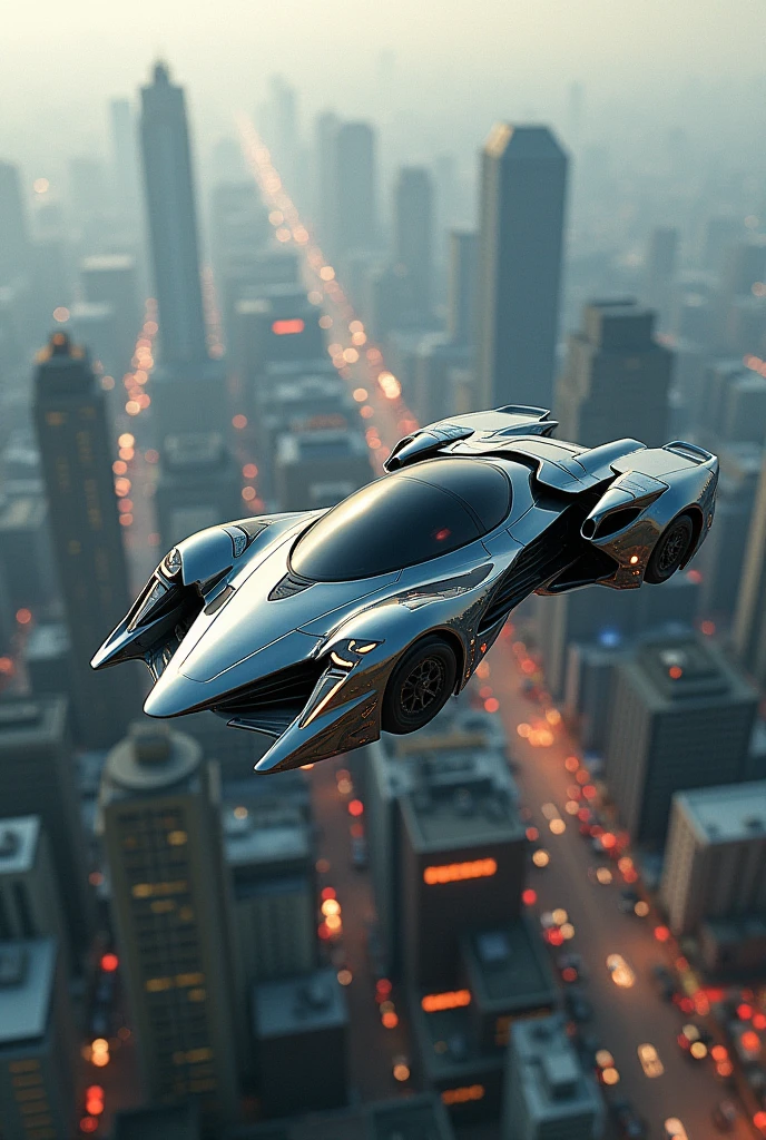 Flying car flying over Dhaka city