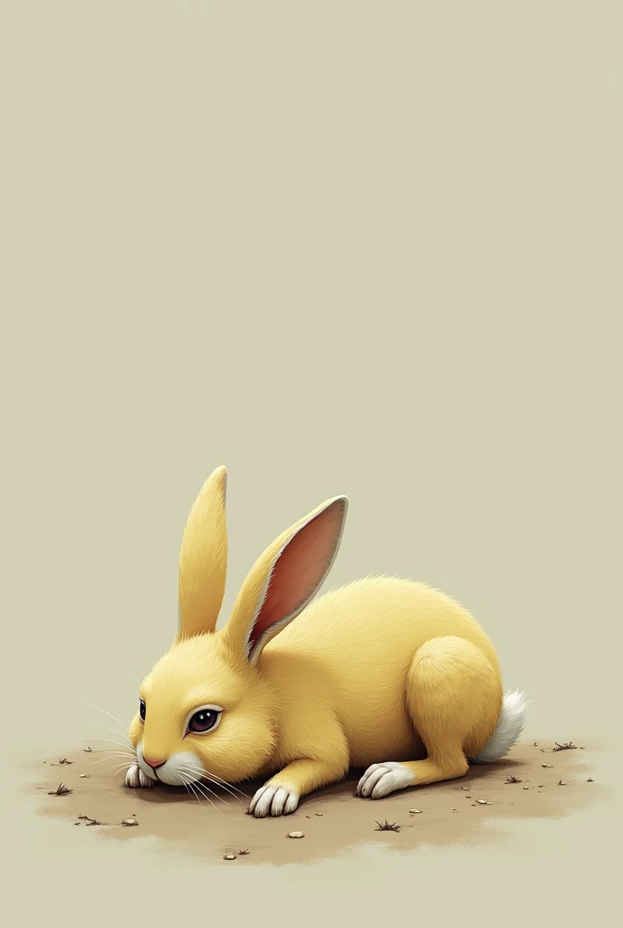 Sick yellow rabbit