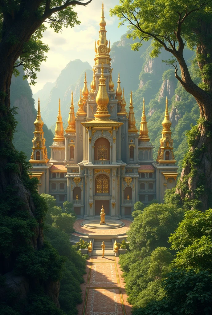 Golden city in jungle